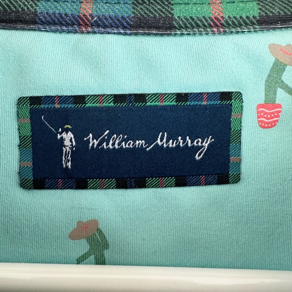 William Murray  golf all over cactus polo shirt size Large